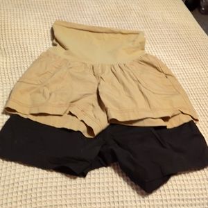 2 Motherhood maternity shorts